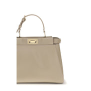 Fendi Beige Calf Leather Shoulder Bag