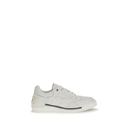 Fendi White Calf Leather Low Top Sneakers
