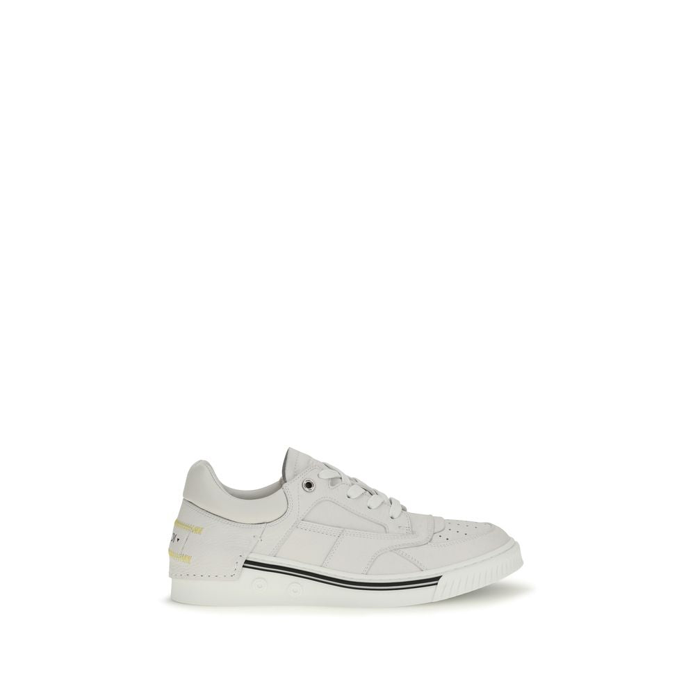 Fendi White Calf Leather Low Top Sneakers