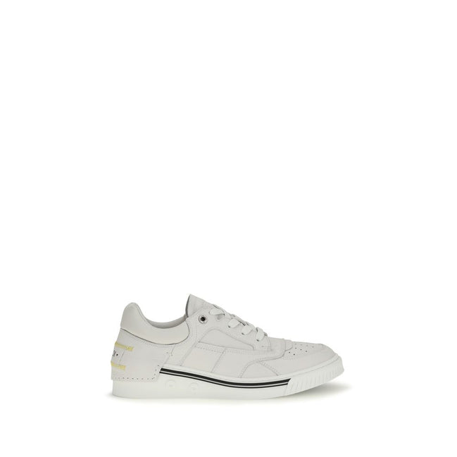 Fendi White Calf Leather Low Top Sneakers