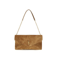 Saint Laurent Beige Suede Leather Shoulder Bag