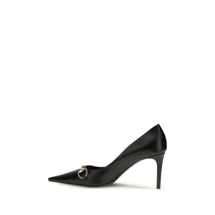 Gucci Black Calf Leather High Heel Pumps