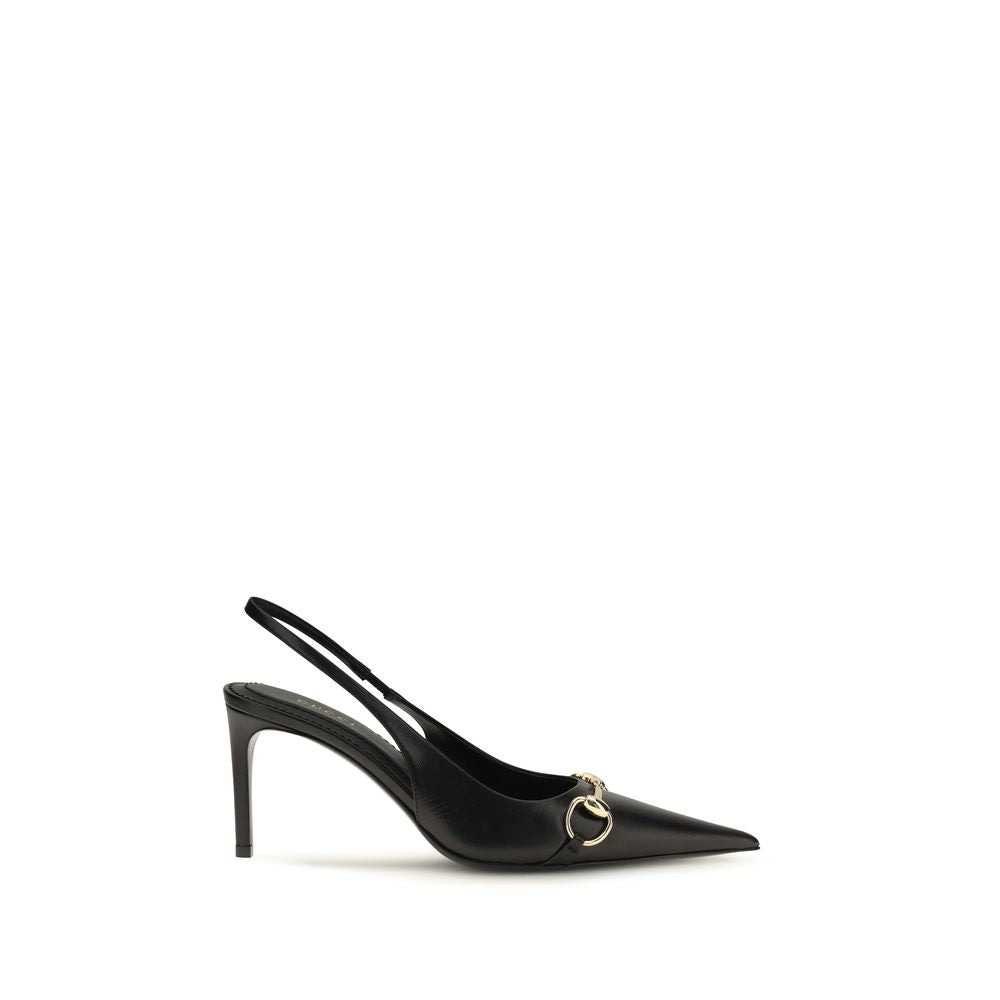 Gucci Black Calf Leather High Heel Pumps