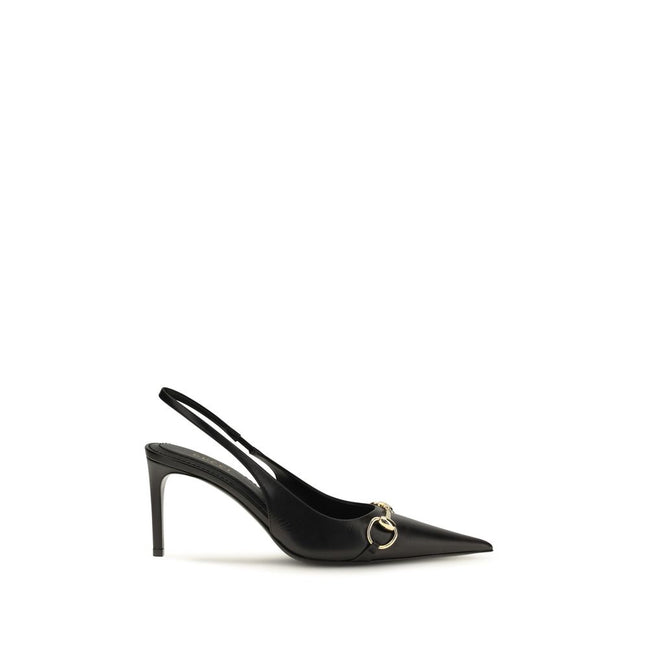 Gucci Black Calf Leather High Heel Pumps