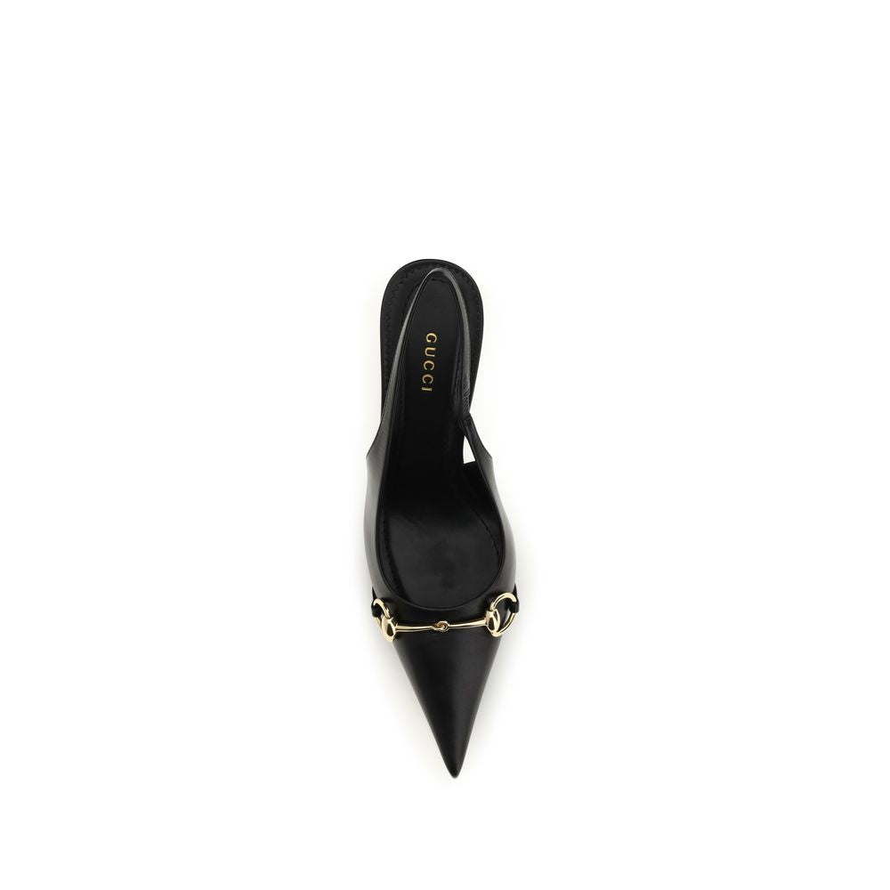 Gucci Black Calf Leather High Heel Pumps