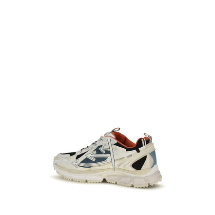 Off-White Multicolor Fabric Athletic Sneakers