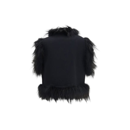 Fendi Black Wool Sleeveless Jacket