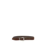 Brunello Cucinelli Brown Suede Leather Regular Belt