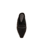Brunello Cucinelli Brown Fur Ballet Flats