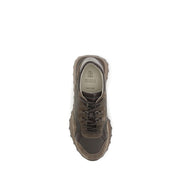 Brunello Cucinelli Brown Calf Leather Athletic Sneakers