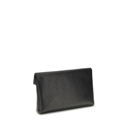 Saint Laurent Black Calf Leather Clutch Bag
