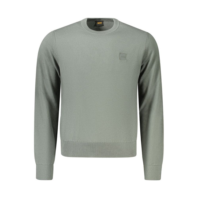 Hugo Boss Green Cotton Men's Sweater
