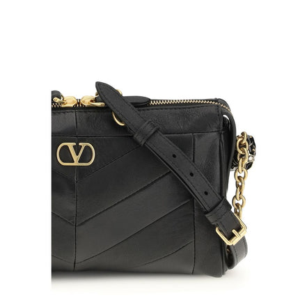 Valentino Garavani Black Napa Leather Shoulder Bag