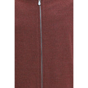 Brunello Cucinelli Bordeaux Wool Full-Length Jacket