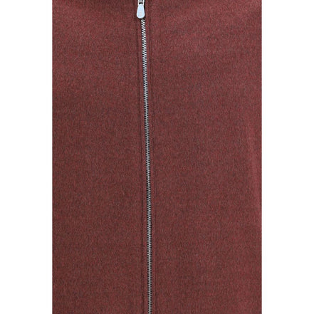 Brunello Cucinelli Bordeaux Wool Full-Length Jacket