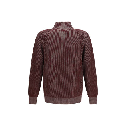 Brunello Cucinelli Bordeaux Cashmere Cardigan