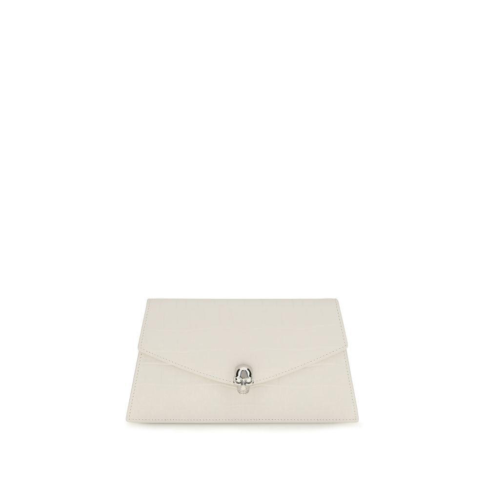 Alexander McQueen White Calf Leather Shoulder Bag