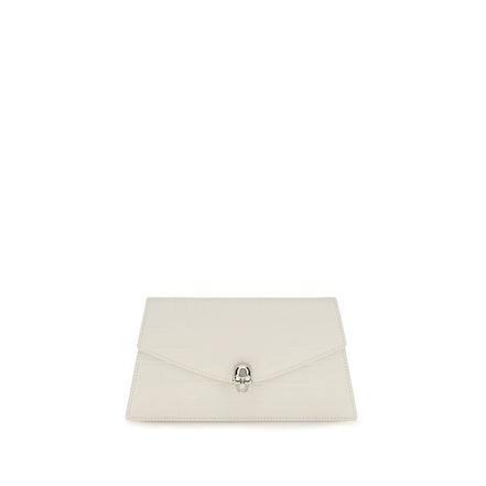 Alexander McQueen White Calf Leather Shoulder Bag