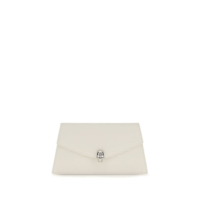 Alexander McQueen White Calf Leather Shoulder Bag
