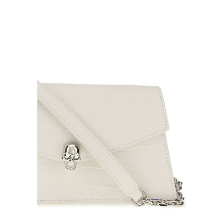 Alexander McQueen White Calf Leather Shoulder Bag
