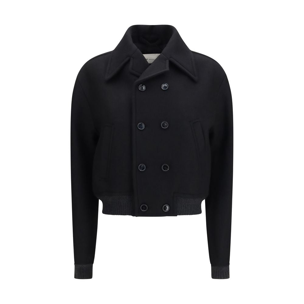 Ami Paris Black Wool Bomber