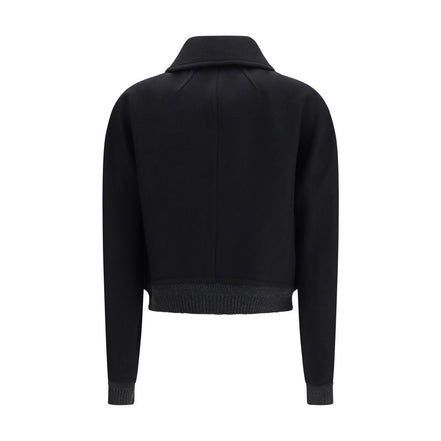 Ami Paris Black Wool Bomber