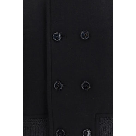 Ami Paris Black Wool Bomber