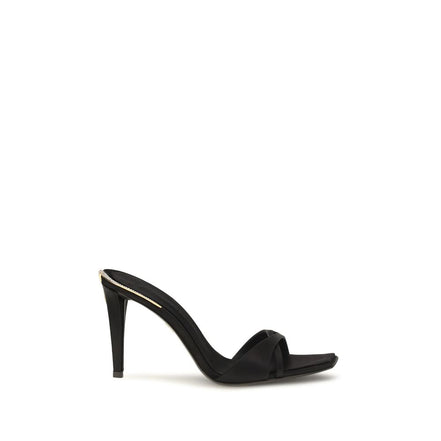 Giuseppe Zanotti Black Viscose Stiletto Heel Sandals