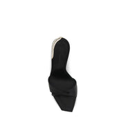 Giuseppe Zanotti Black Viscose Stiletto Heel Sandals