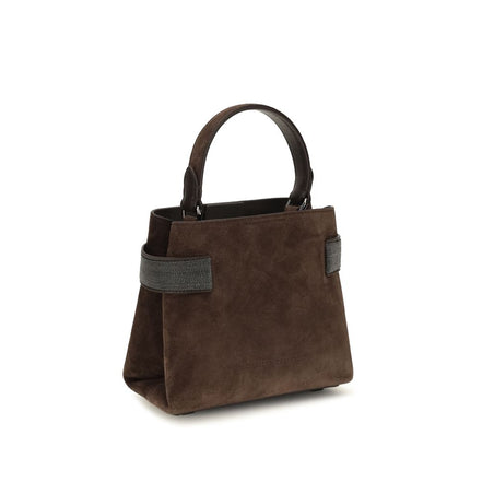 Brunello Cucinelli Brown Calf Leather Shoulder Bag