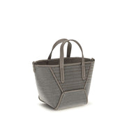 Brunello Cucinelli Gray Calf Leather Shoulder Bag