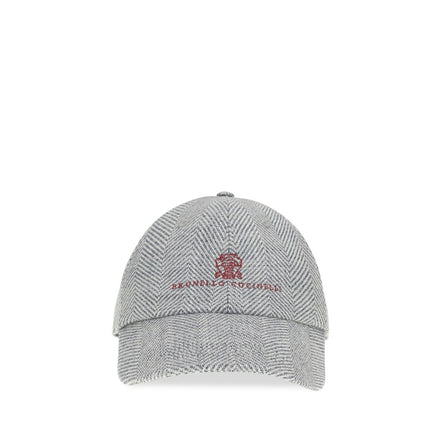 Brunello Cucinelli Gray Wool Cap (Baseball Hat)