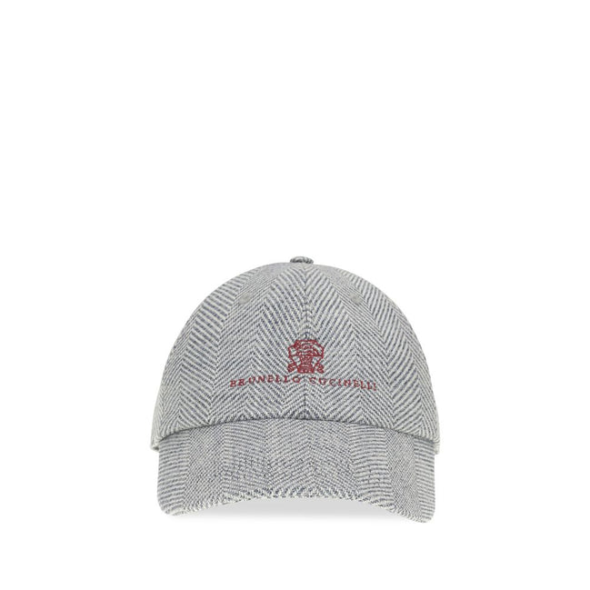Brunello Cucinelli Gray Wool Cap (Baseball Hat)