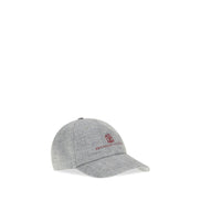 Brunello Cucinelli Gray Wool Cap (Baseball Hat)