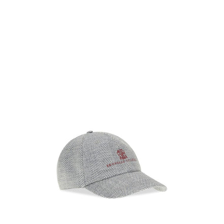 Brunello Cucinelli Gray Wool Cap (Baseball Hat)