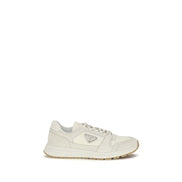 Prada Beige Calf Leather Athletic Sneakers