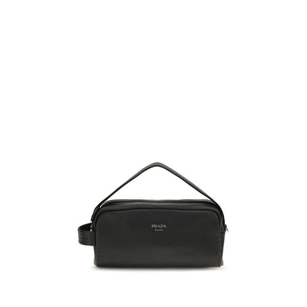Prada Black Calf Leather Shoulder Bag
