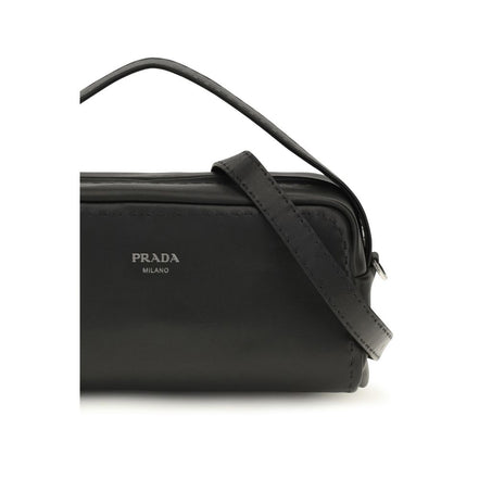 Prada Black Calf Leather Shoulder Bag