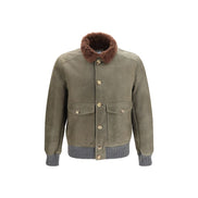 Brunello Cucinelli Bicolor Cashmere Bomber