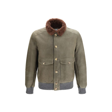 Brunello Cucinelli Bicolor Cashmere Bomber