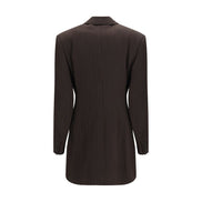 Saint Laurent Brown Wool Full-Length Jacket