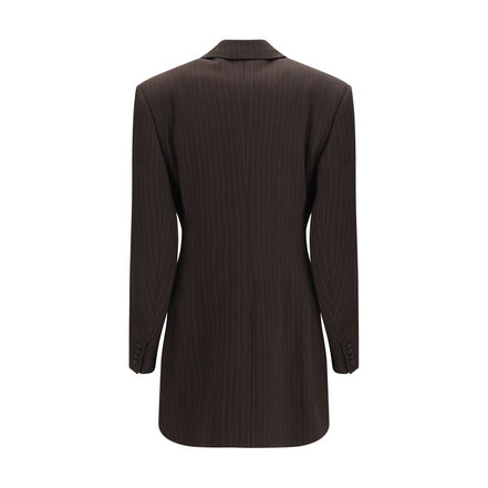 Saint Laurent Brown Wool Full-Length Jacket