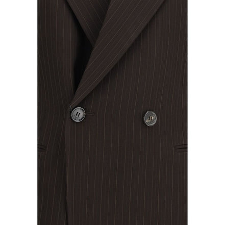 Saint Laurent Brown Wool Full-Length Jacket