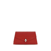 Alexander McQueen Red Calf Leather Clutch Bag