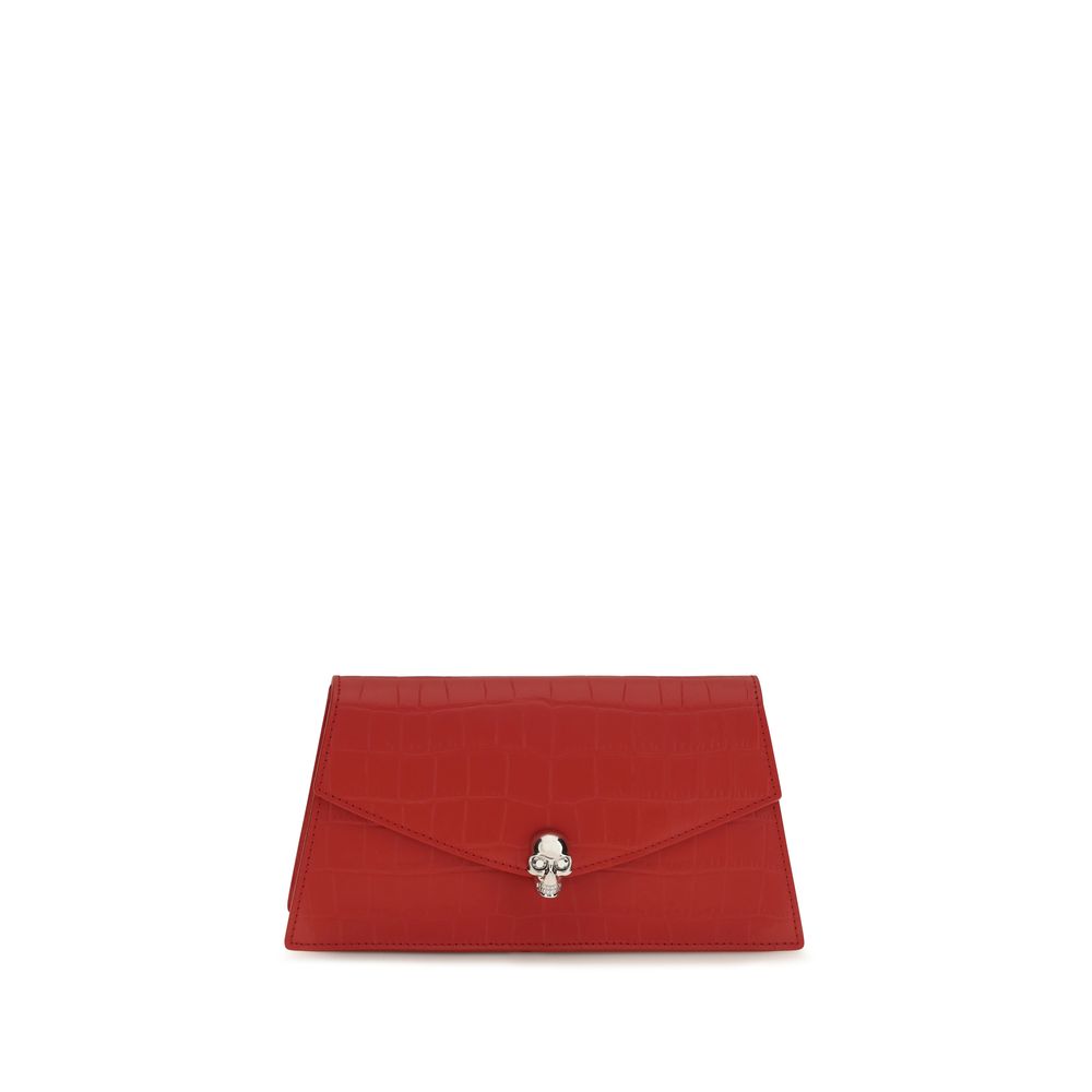 Alexander McQueen Red Calf Leather Clutch Bag