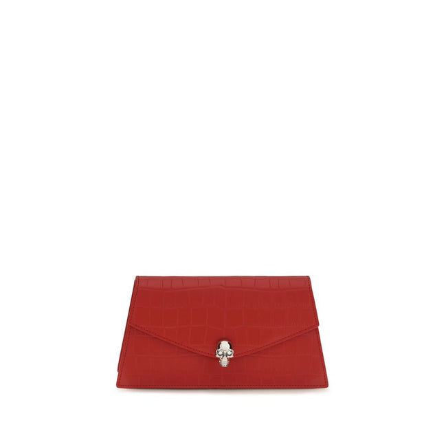 Alexander McQueen Red Calf Leather Clutch Bag