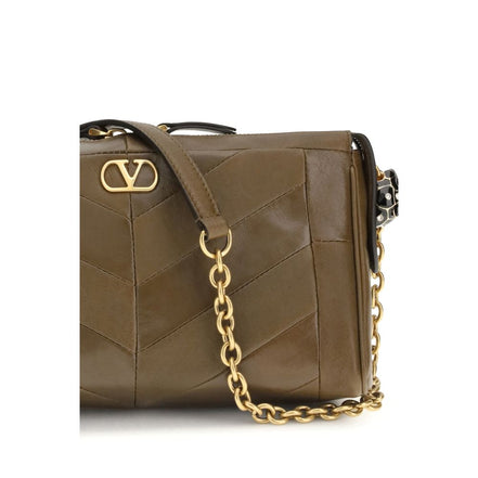 Valentino Garavani Brown Napa Leather Shoulder Bag