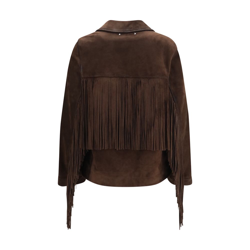 Golden Goose Brown Suede Leather Jacket