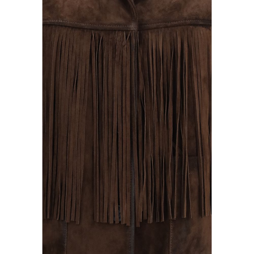 Golden Goose Brown Suede Leather Jacket
