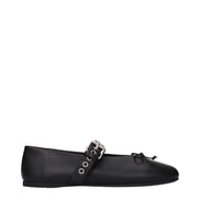 Miu Miu Black Leather Ballet Flats